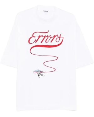 House of Errors Embroidered High-Neck T-Shirt - White