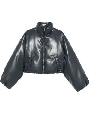 Nanushka Puffer Zip-Front Jacket - Blue