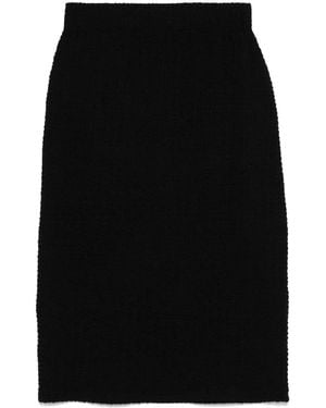 Vince Smocked Midi Skirt - Black