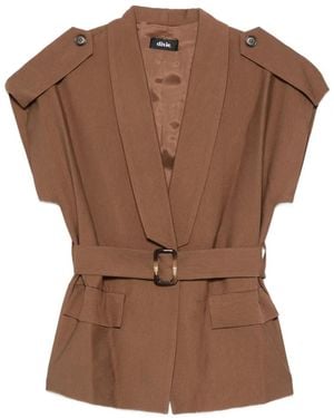 Dixie Belted Epaulette Jacket - Brown