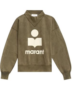 Isabel Marant Logo-print Mock-neck Sweatshirt - グリーン