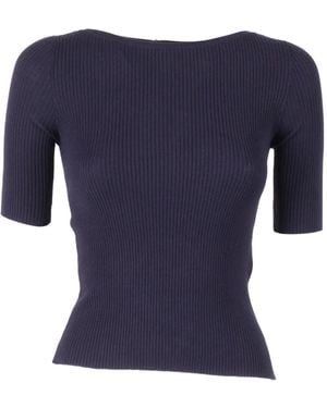 Weekend by Maxmara Waser ribbed T-shirt - Blau