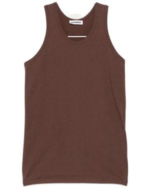 Jil Sander Scoop-Neck Vest - Brown