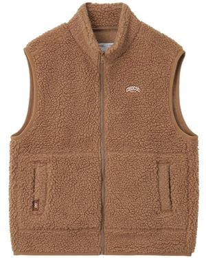 Chocoolate High-Neck Gilet - Brown