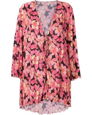 Amir Slama Printed Beach Dress - Red
