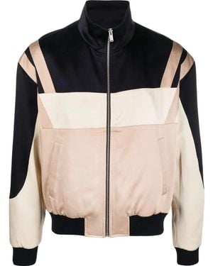 Saint Laurent Panelled Track Jacket - Multicolour