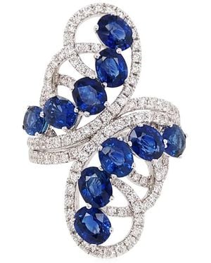 HYT Jewelry 18K Sapphire And Diamond Ring - Blue