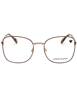Longchamp Geometric-Frame Glasses - Natural