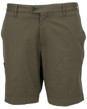 Isaia Straight-Leg Chino Shorts - Green