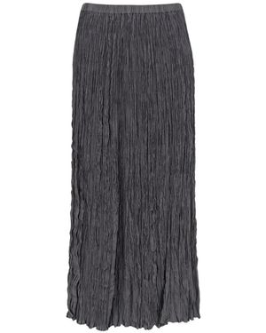Alysi Elasticated Wrinkled Skirt - Grey
