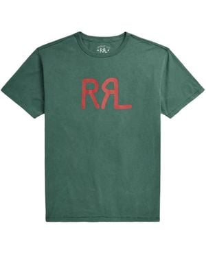 RRL ロゴ Tシャツ - グリーン