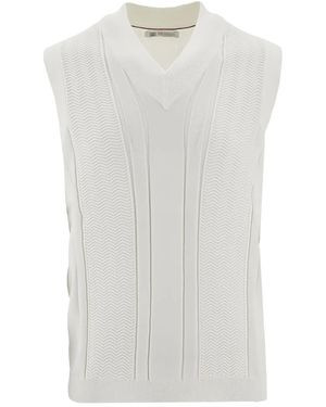 Brunello Cucinelli Klassisches Trägershirt - Weiß