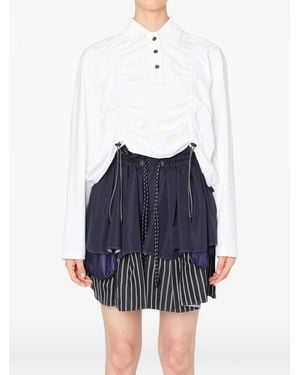 Kolor Gathered Polo Top - Blue