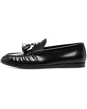 The Row Tassel-Detail Leather Loafers - White