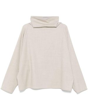 Dusan Cowl-neck Blouse - White