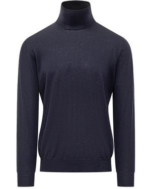 FILIPPO DE LAURENTIIS Roll-Neck Long-Sleeve Jumper - Blue
