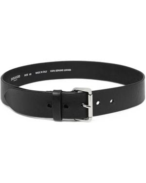 Douuod Buckle-Fastening Leather Belt - Black