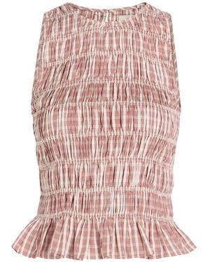 Faithfull the Brand Cales Shirred Top - Pink