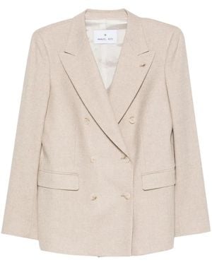 Manuel Ritz Double-Breasted Blazer - White