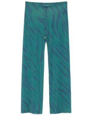 Fisico Pantaloni Con Stampa - Blu
