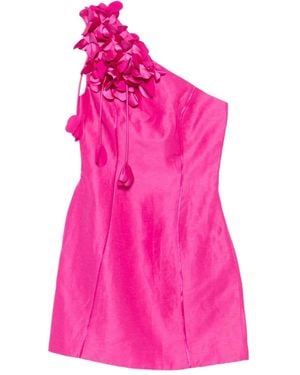 Aje. Floral-Embellished One-Shoulder Mini Dress - Pink