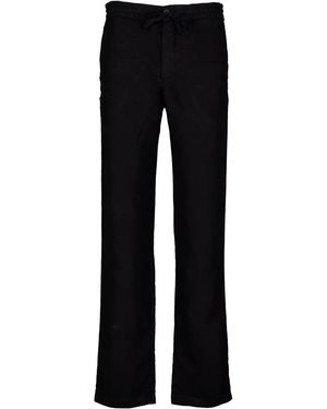 120% Lino Leinenhose Mit Kordelzug - Schwarz