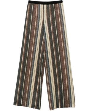 Siyu Zoe Striped Trousers - Natural