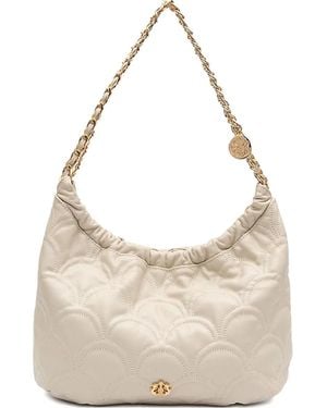 Isla Sirena Cocoon Schoudertas Met Gewelfde Ketting - Naturel
