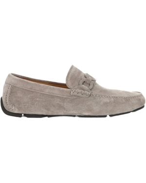 Ferragamo Gancini-Detail Loafers - Grey
