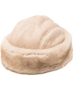 Betta Corradi Faux-Fur-Trim Hat - Natural