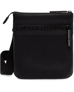 ARMANI EXCHANGE Logo-Embossed Belt Bag - Black
