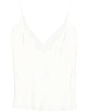 Rohe Lace V-Neck Top - White