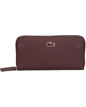 Lacoste Zip-Around Wallet - Purple