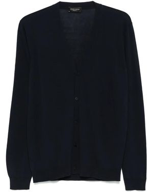 Roberto Collina ファインニット カーディガン - ブルー