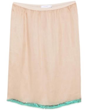 JULIE KEGELS Minifalda Sidney Con Lentejuelas - Neutro