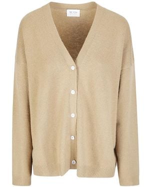 Be You V-Neck Cashmere Cardigan - Natural
