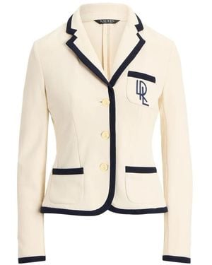 Ralph Lauren Blazer À Bord Contrastant - Natural