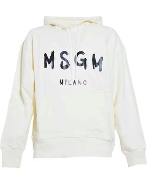 MSGM ロゴ パーカー - ホワイト