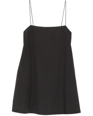 Matteau Spaghetti-Strap Mini Dress - Black