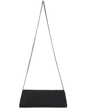 Akris Gerippte Anouk Clutch Mit Kettenriemen - Weiß