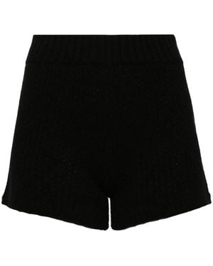 Alanui Cashmere-Blend Knitted Shorts - Black