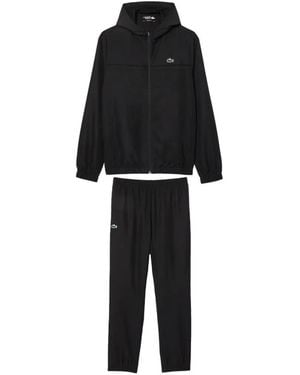 Lacoste Hooded Tracksuit - Black