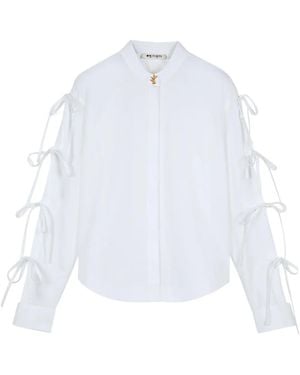 Ports 1961 No.10 Exquisite Ribbon-Tie Shirt - White
