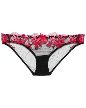Agent Provocateur Callypso Slip Mit Rosenstickerei - Pink