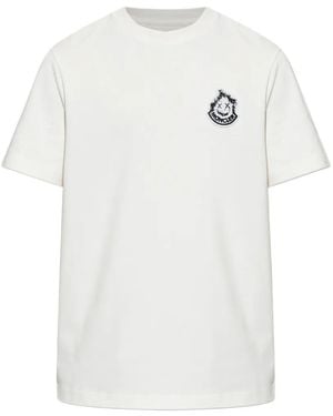 Moncler Logo-Patch T-Shirt - White