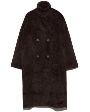 Bimba Y Lola Midi Faux-Fur Coat - Black