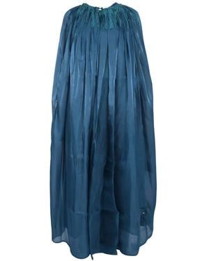 Baruni Robe Plissée À Sequins Brodés - Bleu