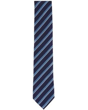 ZEGNA Striped Tie - Blue