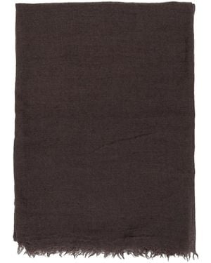 Rick Owens Frayed-edge Scarf - ブラウン