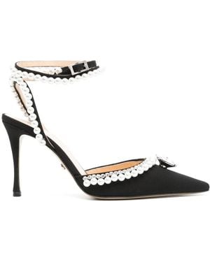 Mach & Mach Pumps Con Strass 100Mm - Nero